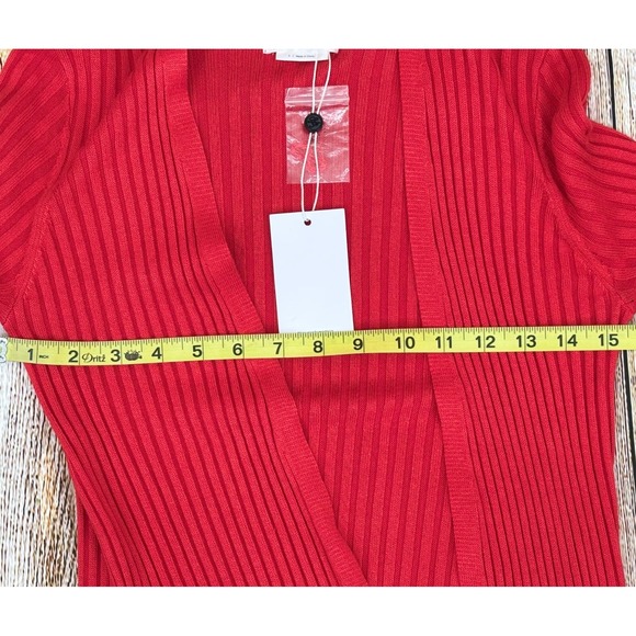 Lovers + Friends Davenport Duster Cardigan Sweater Size Small Red Ribbed NWT - Picture 7 of 10